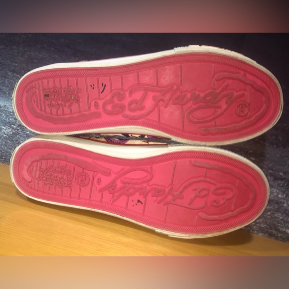 Don Ed Hardy Pink Slip On Laceless Sneaker Size 8 Women’s - Picture 7 of 13